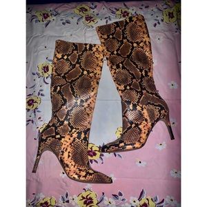 Giani Bini animal print midi boot